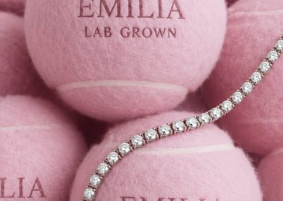 Emilia Lab Grown laboratuvar pırlantası tenis bileklik