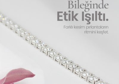 Laboratuvar pırlantası tenis bileklik – Emilia Lab Grown