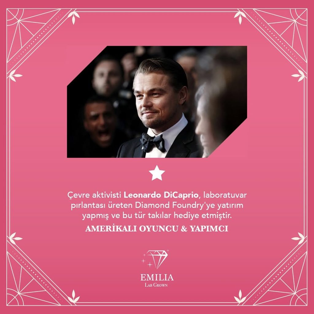 Leonardo DiCaprio – laboratuvar elması sektörüne yaptığı yatırımlarla biliniyor