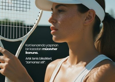 Tenis bileziği zamansız pırlanta bileklik tasarımı